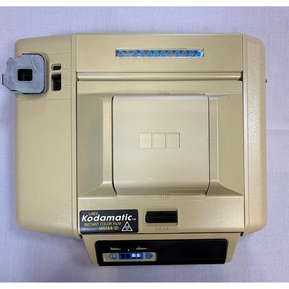 Kodak Koda Matic Instant Color Film Camera HS144-10 Tan Vintage Retro Flash